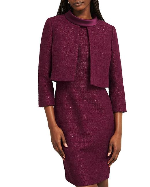 Hobbs Purple Prisha Tweed Jacket
