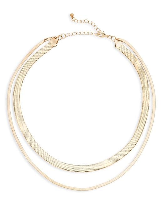 Aqua Metallic Snake Chain Layered Collar Necklace, 16-19