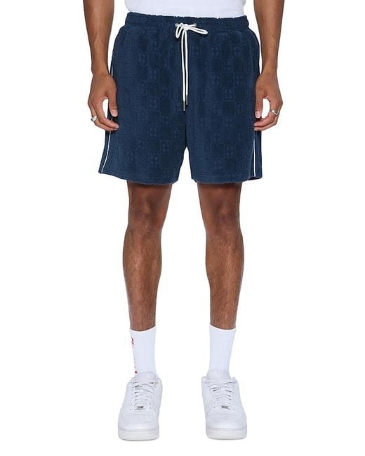Ksubi Blue Terry Cloth Lounge Shorts for men