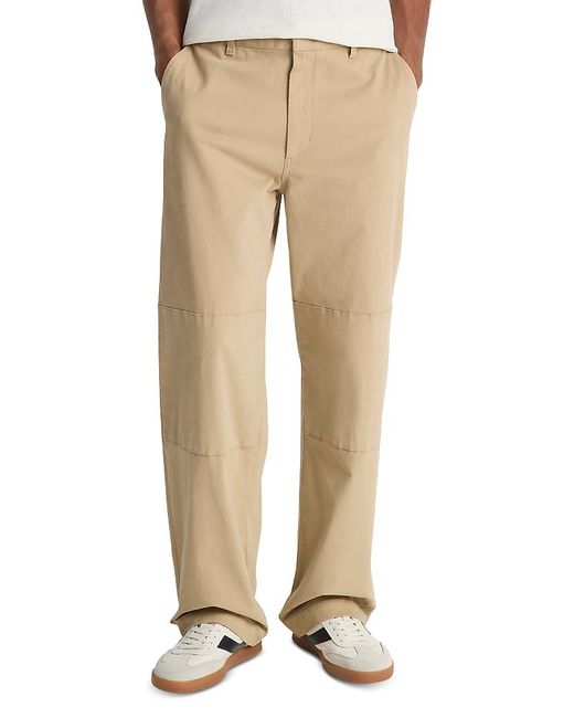 Vince Natural Peached Cotton Blend Henry Regular Fit Pants for men