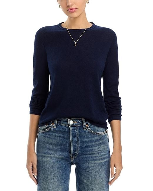 Majestic Filatures Blue Cashmere Crewneck Top