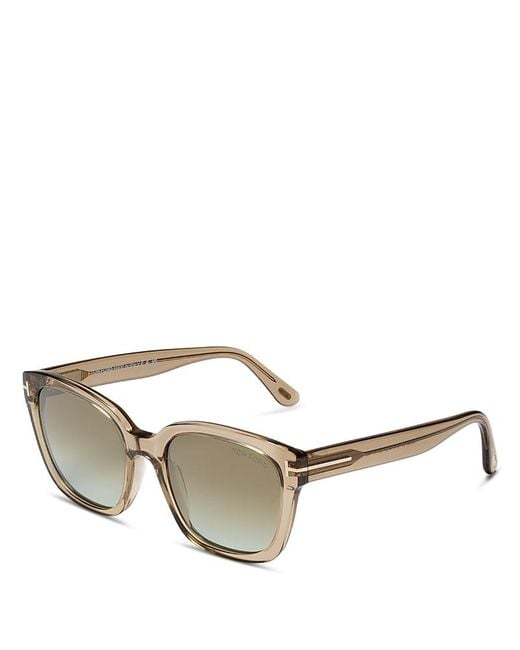 Tom Ford Metallic Square Sunglasses, 53Mm