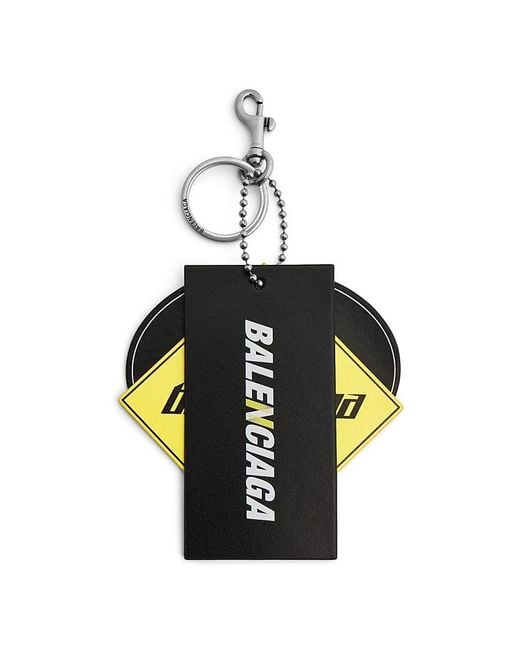 Balenciaga White Keychain 3 Tags Charm