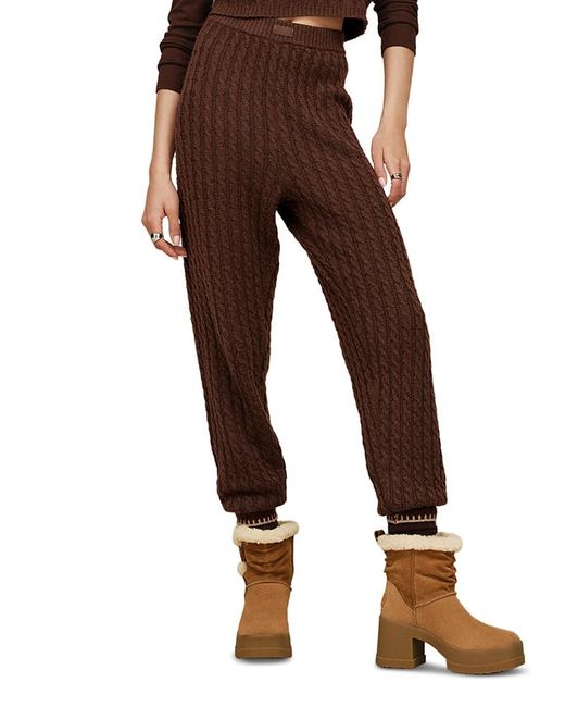 Ugg Brown Lorelai Cable Knit Pants