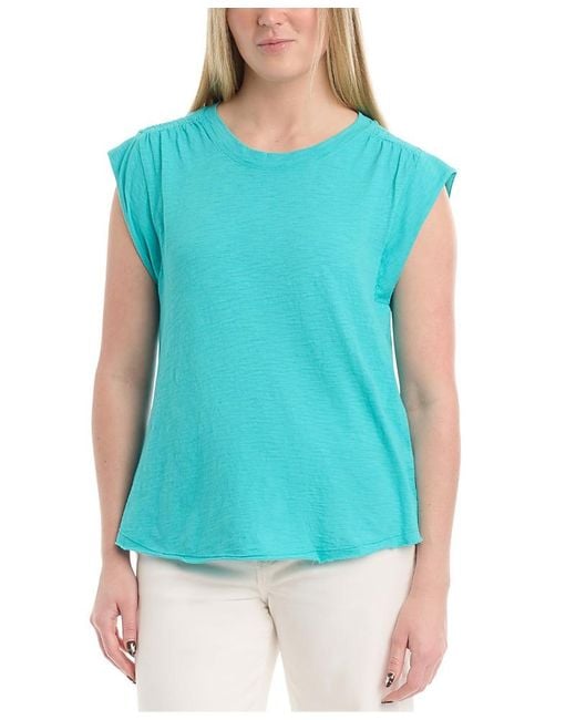 Wilt Blue Clothing Ruched Shoulder Tee