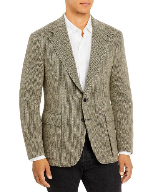 Polo Ralph Lauren Tweed Rl67 Regular Fit Herringbone Jacket in Black ...