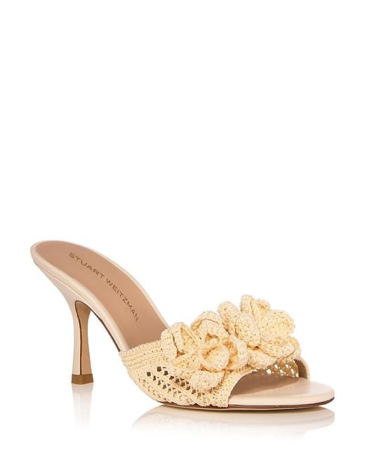 Stuart Weitzman Natural Lotus Slide Sandals