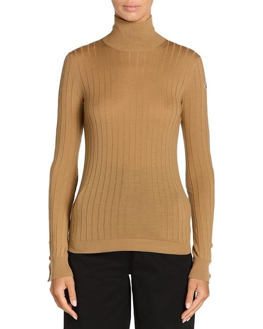 Moncler Natural Wool Blend Turtleneck Sweater