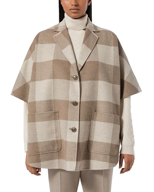 Marina Rinaldi Natural Sport Wool Blend Short Coat