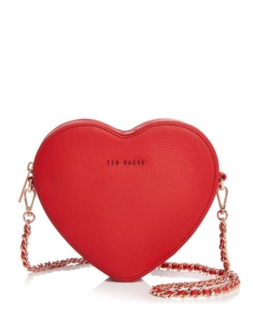 Ted Baker Amellie Leather Heart Crossbody in Red Lyst