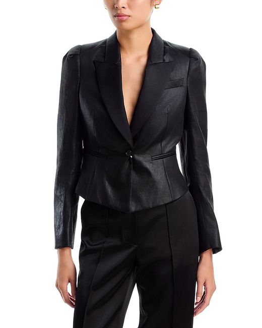 McQueen Blue Linen Short Blazer