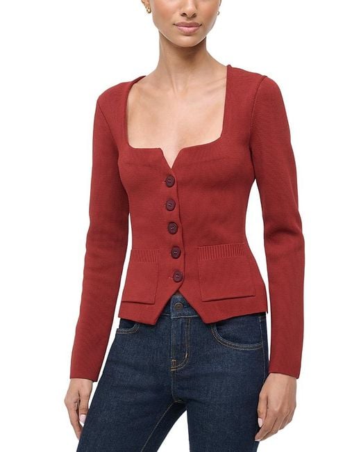 Staud Red Rachela Top