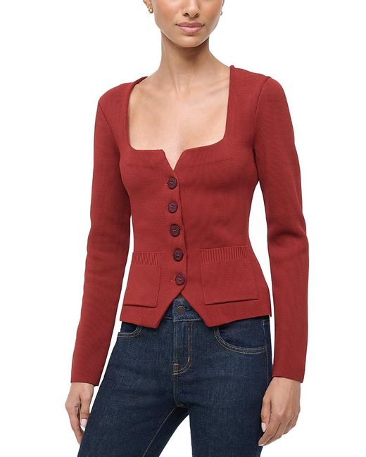 Staud Red Rachela Top