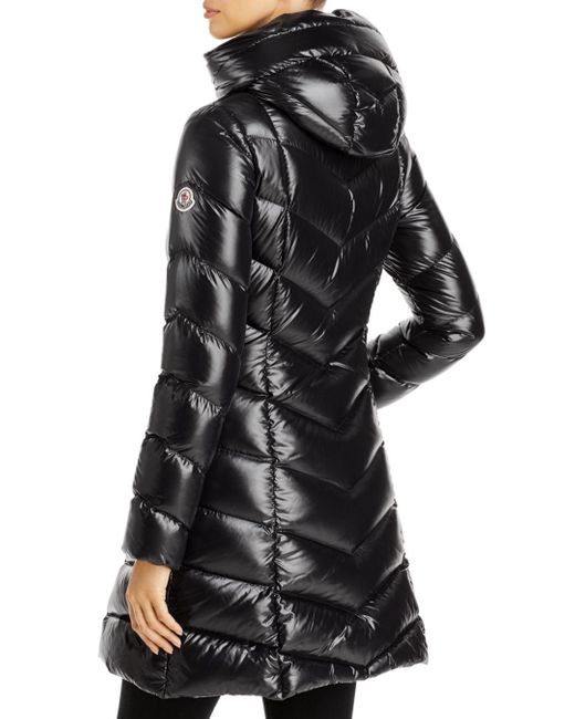 womens long black moncler coat
