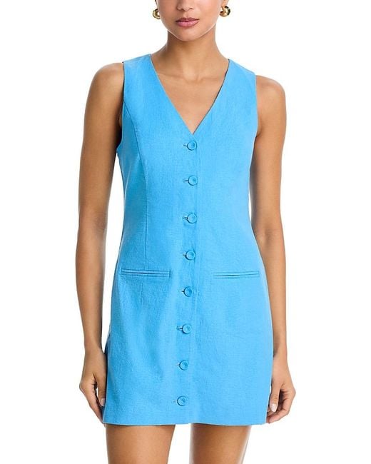 asymmetric hem skew neck dress Ruffle back neckline. Google_shortweddingdresses Nefeli White Cowl-Neck A-Line size:2 (XS)