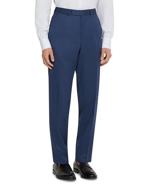 Zegna Blue Centoventimila Slim Fit Wool Pants for men