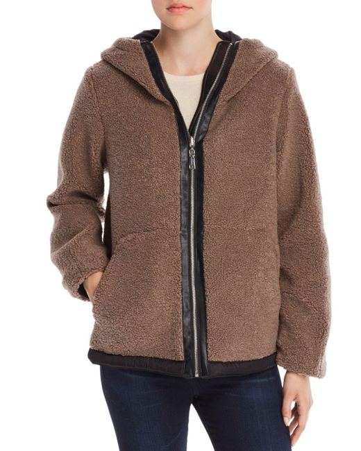 Vince Camuto Hooded Faux Fur Zip, Hooded Faux Fur Coat Vince Camuto