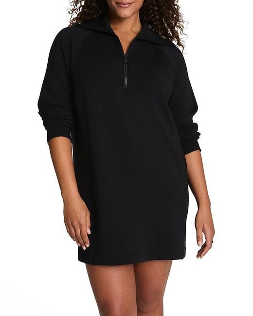 Spanx Black Airessentials Half Zip Dress