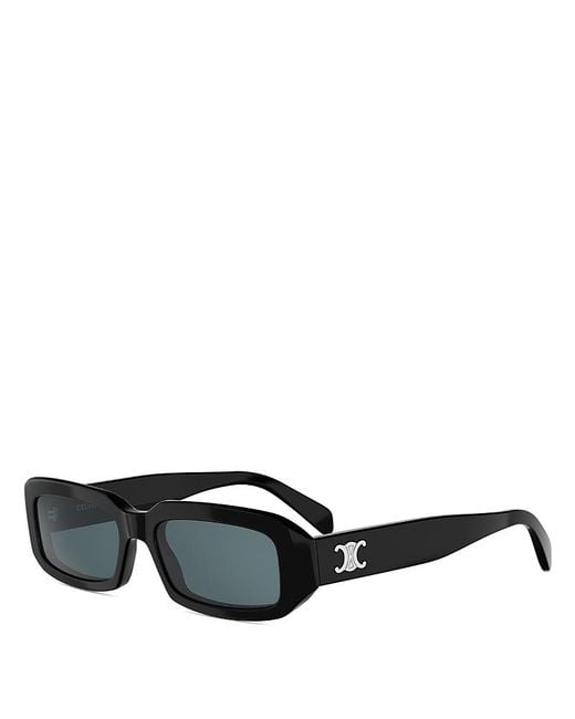 Céline Black Triomphe Rectangular Sunglasses, 54Mm