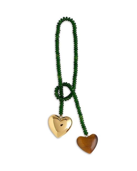 Madewell Multicolor Double Heart Beaded Bag Charm