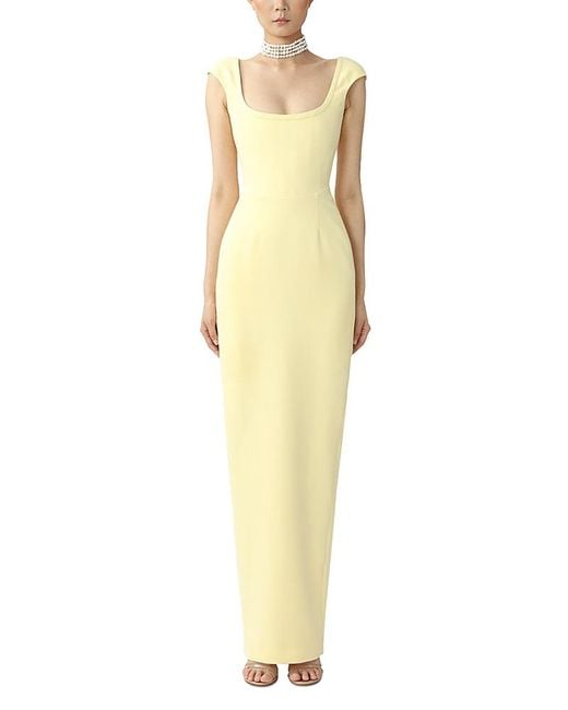 SAU LEE Yellow Brooke Gown