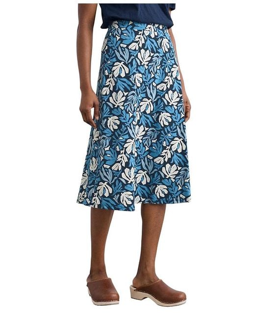 Seasalt Cornwall Blue Rose Skirt Calf