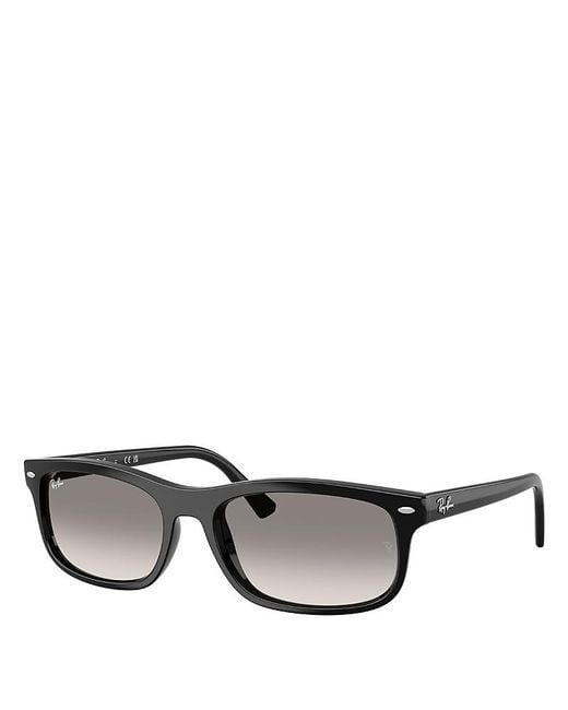 Ray-Ban Metallic Rectangular Sunglasses, 57Mm