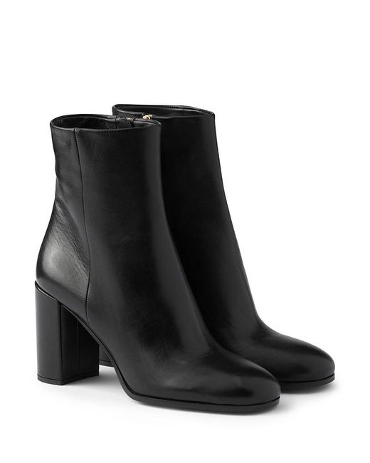 Prada Black Leather Booties
