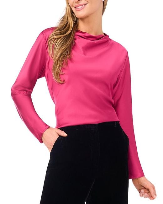 Ted Baker Red Amy High Neck Blouse