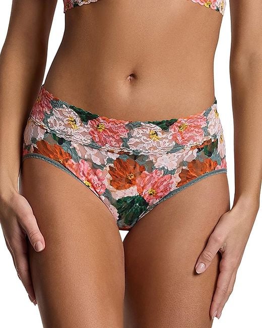Hanky Panky Orange Printed Daily Lace French Briefs