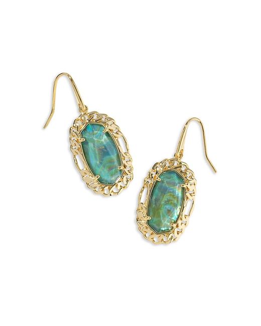 Kendra Scott Blue Dani Deep Aqua Illusion Figaro Frame Drop Earrings