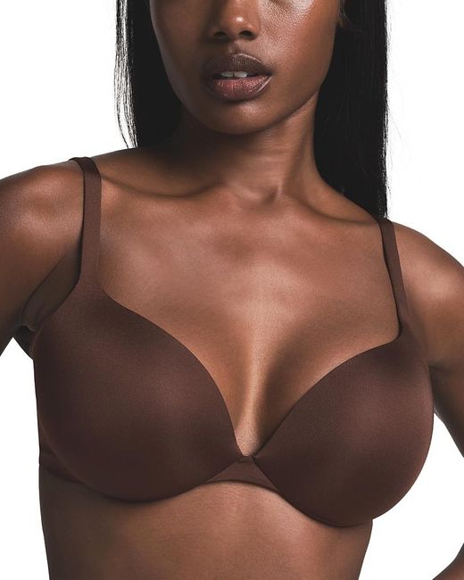 Skims Brown Ultimate Push Up Plunge Bra