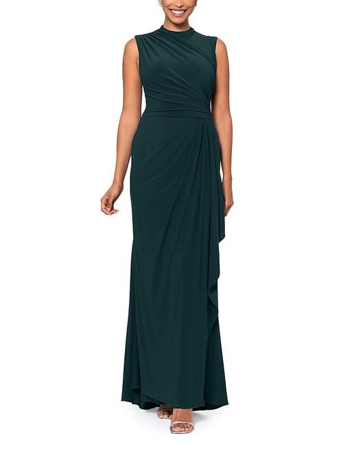 Aqua Green Draped Gown