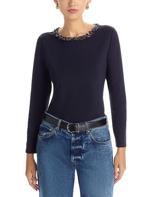 Kobi Halperin Blue Mara Knit Top