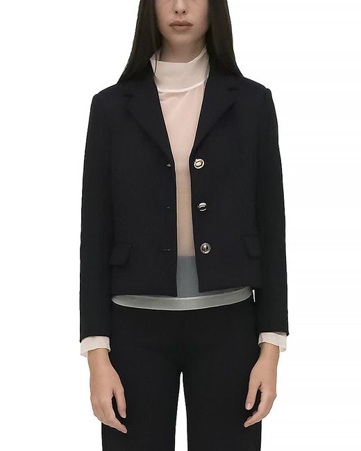 Rosetta Getty Black Cropped Scuba Jacket