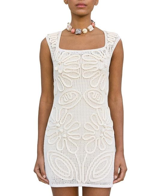 Cult Gaia Chimi Knit Dress in White | Lyst