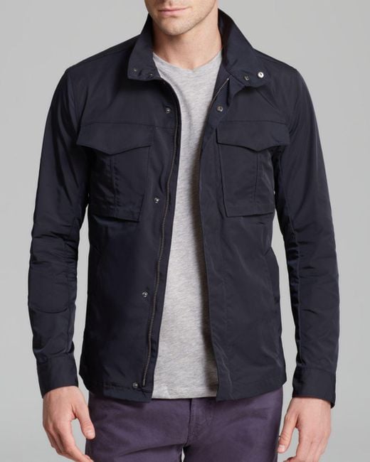 Theory Synthetic Yost Stand Collar Jacket in Blue for Men Lyst