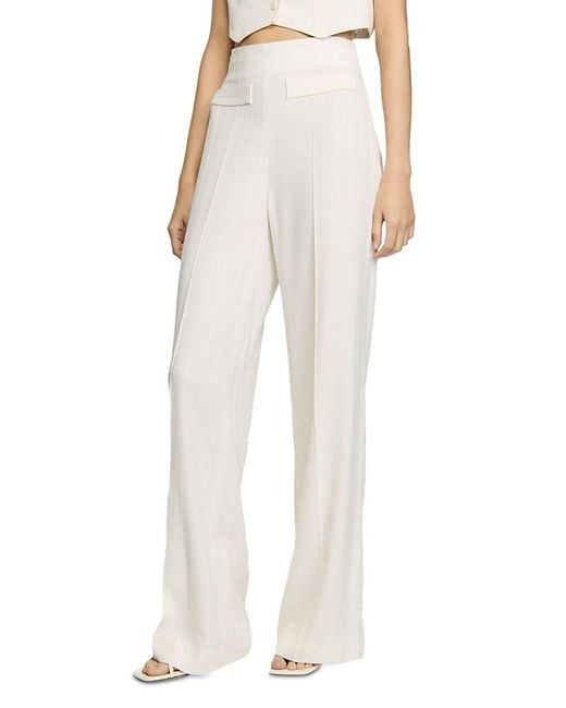 Sandro White Sequin Suit Pants