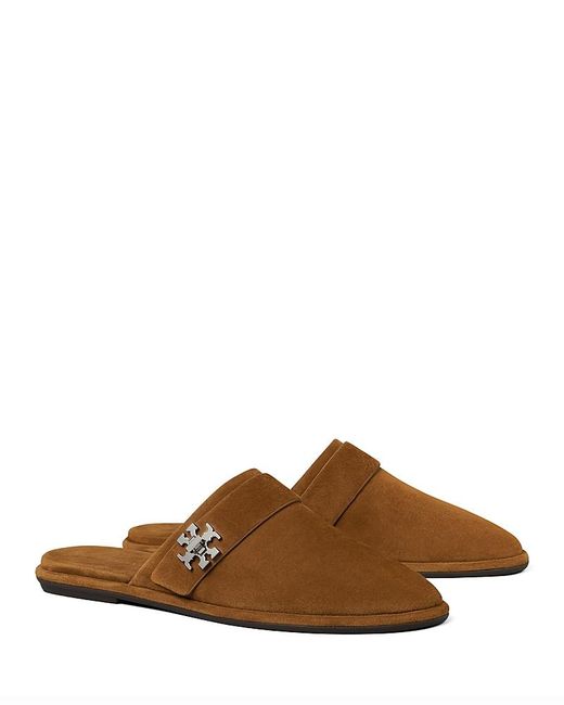 Tory Burch Brown T Lock Mules