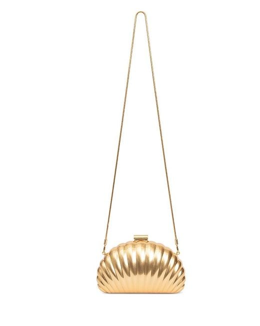 Jonathan Simkhai Metallic Monet Shell Clutch