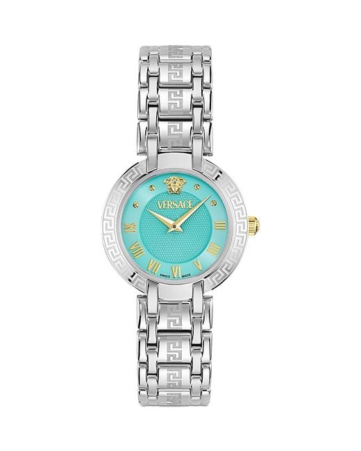 Versace Blue Antlia Watch, 34Mm