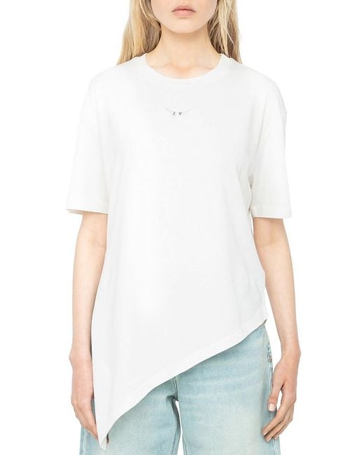 Zadig & Voltaire White Edda Strass Wings Tee