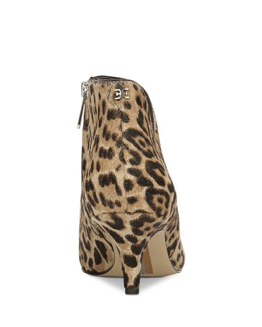 leopard print kitten heel booties