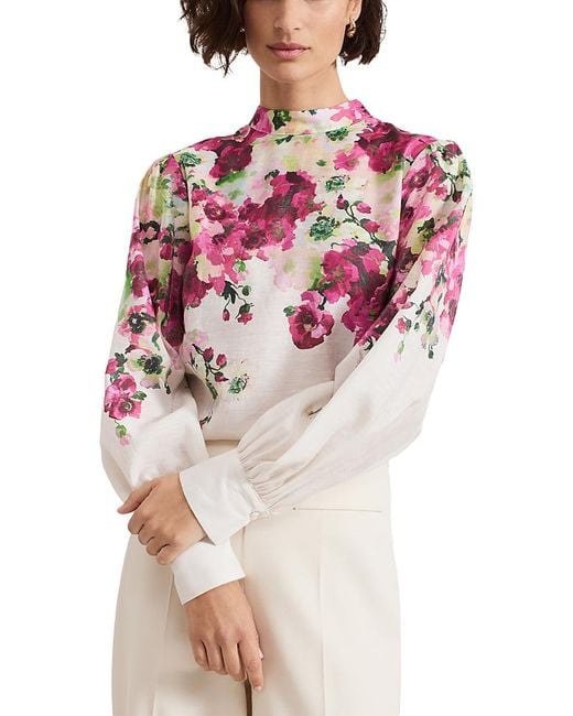 Phase Eight Pink Winnie Floral Top