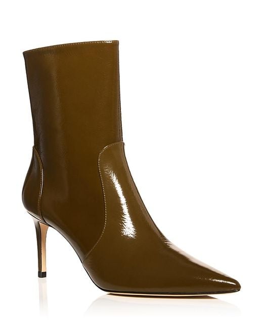 Stuart Weitzman Brown Power Zip 75 Ankle Boots