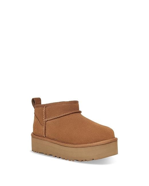 Ugg Brown Classic Ultra Mini Platform Boots