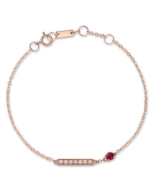 Bloomingdale's Fine Collection Natural Ruby & Diamond Bracelet