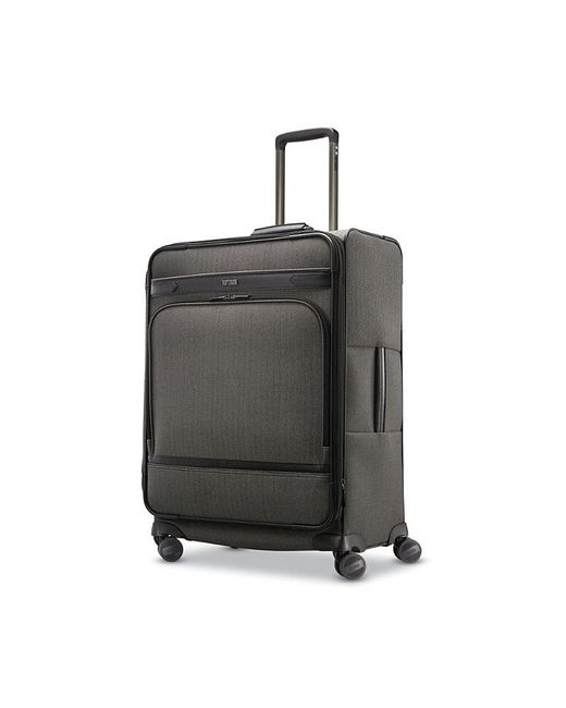 Hartmann Black Herringbone Deluxe Medium Journey Expandable Spinner