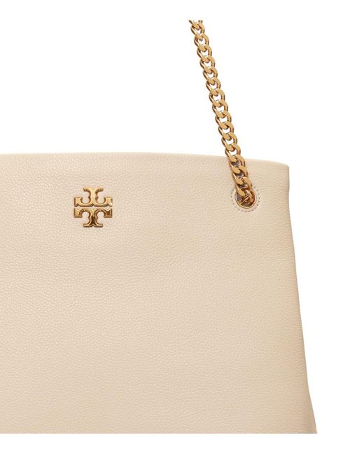 Tory Burch Kira Leather Tote in Natural | Lyst