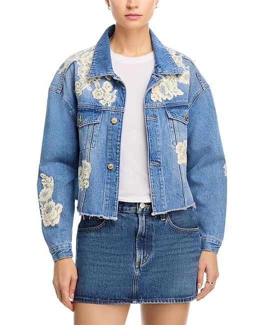 LoveShackFancy Blue Amana Denim Jacket
